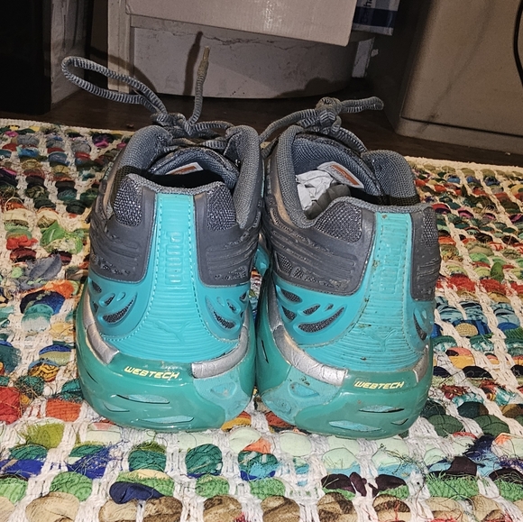 Puma Bioweb Elite Gray Turquoise Blue Ortholite Running Tennis Sneaker Shoes 8.5 - Picture 5 of 13